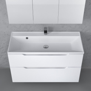 Купить Тумба с раковиной Raval Wector 100, подвесная, белая в Москве с доставкой Тумба с раковиной Raval Wector 100, подвесная, белая