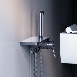 Купить Гигиенический душ Damixa Jupiter 773500301 со смесителем и полкой, С ВНУТРЕННЕЙ ЧАСТЬЮ, черный в Москве с доставкой Гигиенический душ Damixa Jupiter 773500301 со смесителем и полкой, С ВНУТРЕННЕЙ ЧАСТЬЮ, черный