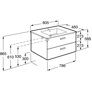 Купить Тумба под раковину Roca Victoria Nord 80 ZRU9000032 белый глянец в Москве с доставкой Тумба под раковину Roca Victoria Nord 80 ZRU9000032 белый глянец