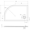 Поддон для душа BelBagno Uno RH L 120х80, белый, с сифоном