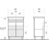 Тумба с раковиной Vigo Plaza 60 2 дверцы