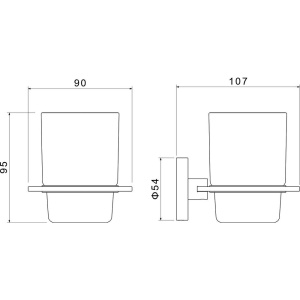 Стакан Акватек Оберон AQ4204CR хром