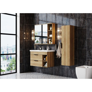 Купить Зеркало-шкаф Onika Легран У 80 дуб галифакс в Москве с доставкой Зеркало-шкаф Onika Легран У 80 дуб галифакс