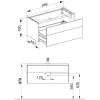 Тумба с раковиной Keuco Royal Reflex 100 39604210100 белая