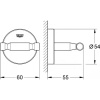 Крючок для ванной Grohe BauCosmopolitan 40461001 хром