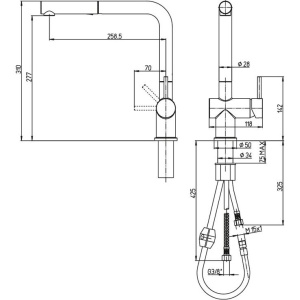 Смеситель для кухни Paini Cucina HDCR566KM