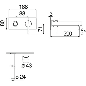 Смеситель для раковины Nobili Live LV00498/1CR Chrome