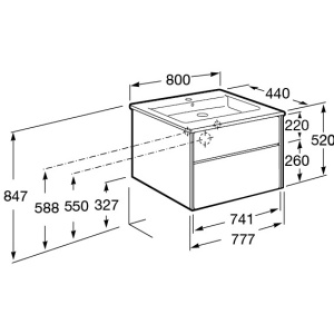 Купить Тумба под раковину Roca Ronda 80 ZRU9302965 белый глянец, антрацит в Москве с доставкой Тумба под раковину Roca Ronda 80 ZRU9302965 белый глянец, антрацит
