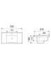 Раковина врезная 750х470х180 WeltWasser DEILBACH 7505-75 (10000004627)