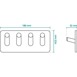 Крючок Ridder 131040800 матовый, самоклеящийся