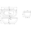 Акриловая ванна BelBagno BB13-1700 170x80 см, отдельностоящая, овальная