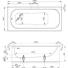 Стальная ванна Bette Form 150x70 см, с ножками, с шумоизоляцией