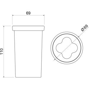 Стакан Timo Saona 13233/03 черный матовый