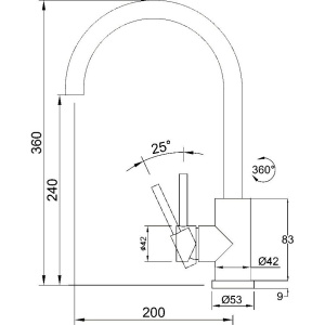 Смеситель для кухни Olive'S Balear 13435-1BL
