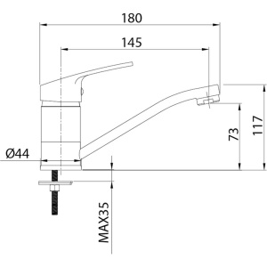 Смеситель для раковины Milardo Simp SIMSBR0M01