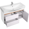 Тумба с раковиной AQUATON Нортон 100, подвесная, белый глянец