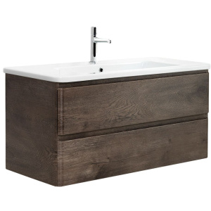 Купить Тумба с раковиной BelBagno Albano-Cer 105 подвесная, robere nature grigio в Москве с доставкой Тумба с раковиной BelBagno Albano-Cer 105 подвесная, robere nature grigio