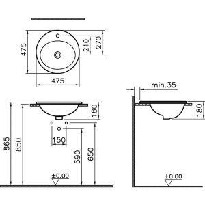 Раковина VitrA S20 5467B003