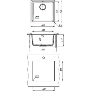 Мойка кухонная Florentina Вега 400 грей
