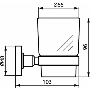 Купить Стакан Ideal Standard IOM A9120XG матовое стекло, silk black в Москве с доставкой Стакан Ideal Standard IOM A9120XG матовое стекло, silk black