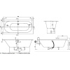 Акриловая ванна Villeroy & Boch Oberon UBQ199OBE2V-01 190x90 см, с ножками, цвет альпийский белый