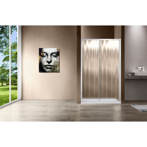 Душевая дверь в нишу Vincea Garda VDS-1G150CH 150 см, профиль хром, стекло шиншилла