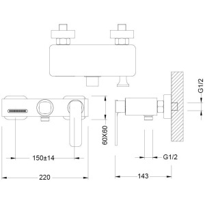 Купить Смеситель для ванны с душем Timo Torne 4314/00-16Y в Москве с доставкой Смеситель для ванны с душем Timo Torne 4314/00-16Y