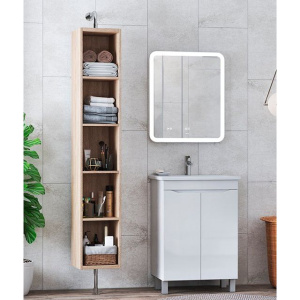 Тумба с раковиной Vigo Grani 60 напольная, 2 дверцы, белая