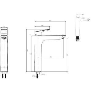 Смеситель для раковины Акватек Вега AQ1004CR хром