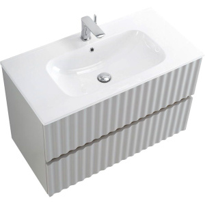 Купить Тумба с раковиной Art&Max Elegant 90 светло-серая в Москве с доставкой Тумба с раковиной Art&Max Elegant 90 светло-серая