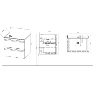 Купить Тумба с раковиной Aquatek Вега 60 AQ77060-LG серый туман в Москве с доставкой Тумба с раковиной Aquatek Вега 60 AQ77060-LG серый туман