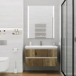 Зеркало Laparet Electra 90х110 с подсветкой, диммером, с функцией антизапотевания