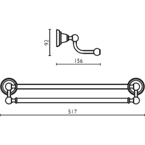 Купить Полотенцедержатель Bagno & Associati Canova CA21692 в Москве с доставкой Полотенцедержатель Bagno & Associati Canova CA21692