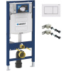 Система инсталляции для унитазов Geberit Duofix UP 320 111.300.00.5 с кнопкой Sigma 30 115.883.JT.1 белой матовой, хром глянцевый