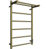 Полотенцесушитель электрический Двин Fj neo 80х50, состаренная бронза, с полкой