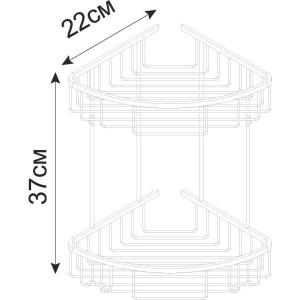 Полка Fixsen Hotel FX-31051-2 угловая, хром