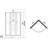 Душевая кабина Niagara Classic NG-3502-14BKTG 100х100 см, без крыши, с гидромассажем и тропическим душем