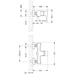 Смеситель для душа Lemark Evitta LM0503C