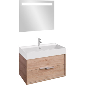 Тумба с раковиной Jacob Delafon Vivienne 80 дуб давос, раковина белая