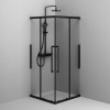 Душевой уголок AM.PM Func W84G-403-9090-BТ 90х90 см, профиль черный матовый