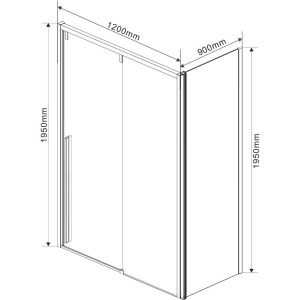 Душевой уголок Vincea Lugano VSR-1L9012CLB-1 120х90 см, профиль черный