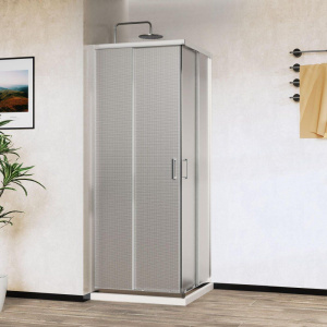 Душевой уголок Vincea City VSS-5CT800MT 80х80 см, профиль хром, стекло текстурное