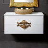 Тумба с раковиной Armadi Art NeoArt 100 белая с ручками золото