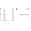 Поддон для душа Radaway Laros D 100x90 с сифоном