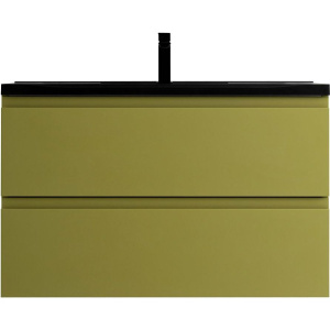 Купить Мебель для ванной Art&Max Bianchi 100 подвесная, оливковая, черная раковина в Москве с доставкой Мебель для ванной Art&Max Bianchi 100 подвесная, оливковая, черная раковина