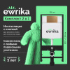 Система инсталляции для унитазов EWRIKA ProLT 0026-2020 с кнопкой смыва 0043 золото матовое