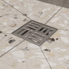 Душевой трап CK DRAIN 4001-0150-10, 10x10, из нержавеющей стали, горизонтальный, квадратный