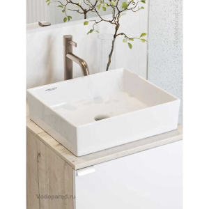 Раковина накладная Sanita Luxe Novel Slim 40 WB.CT/Novel/40-N.Slim/WHT.G/S1 белая