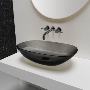 Смеситель для раковины Vincea Groove VBFW-4G1GM С ВНУТРЕННЕЙ ЧАСТЬЮ, вороненая сталь