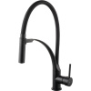 Смеситель для кухни Lemark Soul LM6007BL с гибким изливом, черный
